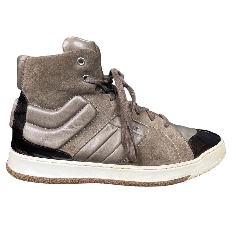 Bally Men’s Odar Tan Suede High Top Sneaker Size US 10 D